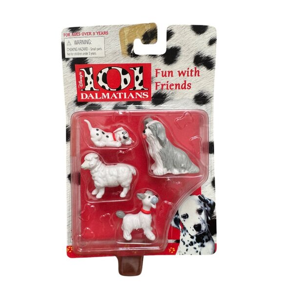Vintage 1994 Disney 101 Dalmatians Fun With Friends Dog Figures Set Of 4  New - Picture 1 of 6